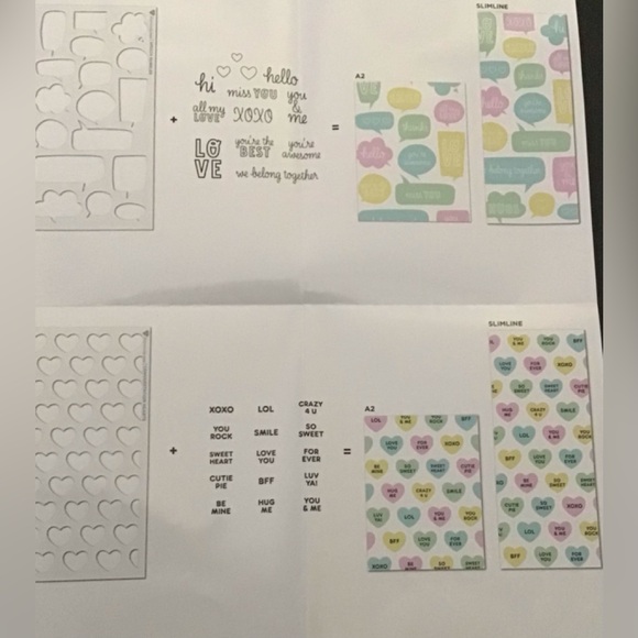 Diamond Press Conversation Hearts Stencils, Stamps, Dies cards & paper crafts - Picture 5 of 5